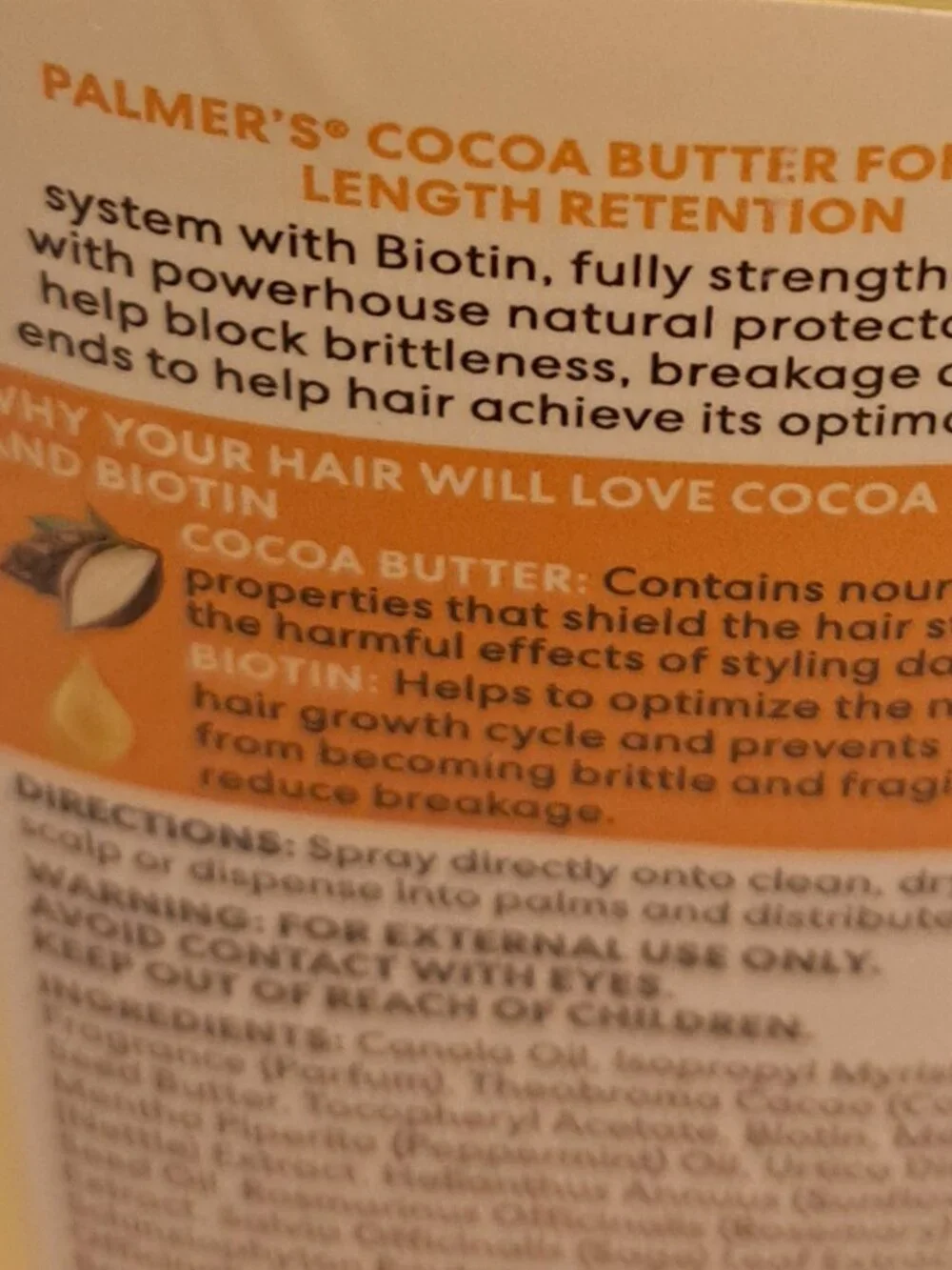 PALMERS COCOA BUTTER FORMULA COCOA BUTTER HAIR AND SCALP OIL WITH VITAMIN E